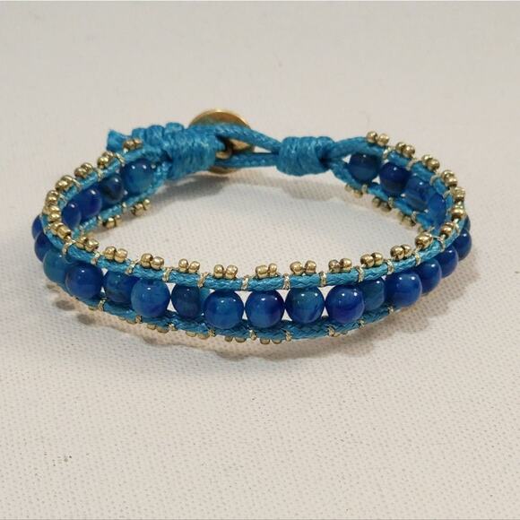 J. Crew‎ turquoise beaded bracelet new!!! - Picture 1 of 4